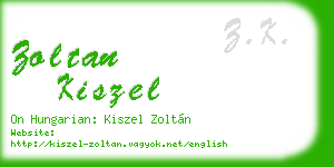 zoltan kiszel business card