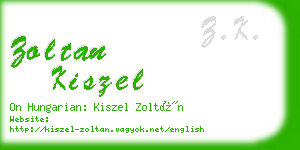 zoltan kiszel business card